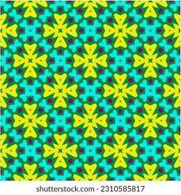 Seamless vector background with repeat pattern.  Multicolored  mosaic. Perfect for fashion, textile design, cute themed fabric, on wall paper, wrapping paper, fabrics and home decor.