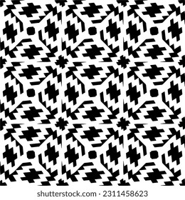 Seamless vector background with repeat pattern. Black and white color. Perfect for fashion, textile design, cute themed fabric, on wall paper, wrapping paper, fabrics and home decor.