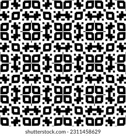 Seamless vector background with repeat pattern. Black and white color. Perfect for fashion, textile design, cute themed fabric, on wall paper, wrapping paper, fabrics and home decor.