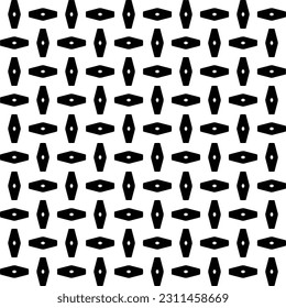 Seamless vector background with repeat pattern. Black and white color. Perfect for fashion, textile design, cute themed fabric, on wall paper, wrapping paper, fabrics and home decor.