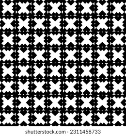 Seamless vector background with repeat pattern. Black and white color. Perfect for fashion, textile design, cute themed fabric, on wall paper, wrapping paper, fabrics and home decor.