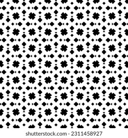 Seamless vector background with repeat pattern. Black and white color. Perfect for fashion, textile design, cute themed fabric, on wall paper, wrapping paper, fabrics and home decor.