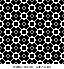 Seamless vector background with repeat pattern. Black and white color. Perfect for fashion, textile design, cute themed fabric, on wall paper, wrapping paper, fabrics and home decor.