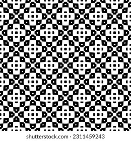 Seamless vector background with repeat pattern. Black and white color. Perfect for fashion, textile design, cute themed fabric, on wall paper, wrapping paper, fabrics and home decor.
