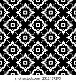 Seamless vector background with repeat pattern. Black and white color. Perfect for fashion, textile design, cute themed fabric, on wall paper, wrapping paper, fabrics and home decor.