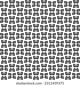 Seamless vector background with repeat pattern. Black and white color. Perfect for fashion, textile design, cute themed fabric, on wall paper, wrapping paper, fabrics and home decor.