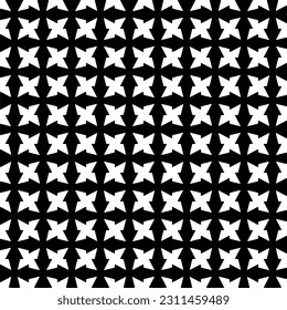 Seamless vector background with repeat pattern. Black and white color. Perfect for fashion, textile design, cute themed fabric, on wall paper, wrapping paper, fabrics and home decor.