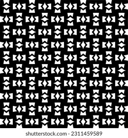 Seamless vector background with repeat pattern. Black and white color. Perfect for fashion, textile design, cute themed fabric, on wall paper, wrapping paper, fabrics and home decor.