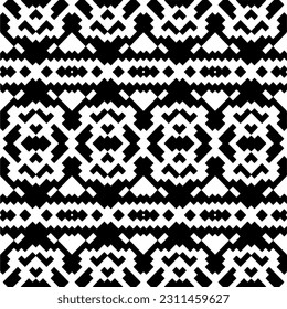 Seamless vector background with repeat pattern. Black and white color. Perfect for fashion, textile design, cute themed fabric, on wall paper, wrapping paper, fabrics and home decor.