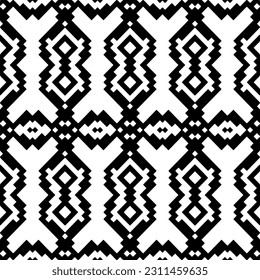 Seamless vector background with repeat pattern. Black and white color. Perfect for fashion, textile design, cute themed fabric, on wall paper, wrapping paper, fabrics and home decor.