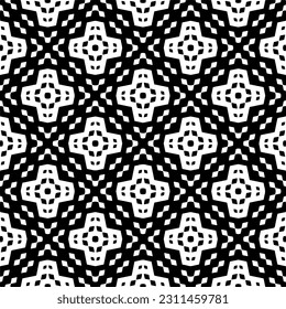 Seamless vector background with repeat pattern. Black and white color. Perfect for fashion, textile design, cute themed fabric, on wall paper, wrapping paper, fabrics and home decor.