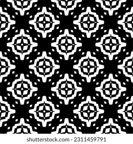 Seamless vector background with repeat pattern. Black and white color. Perfect for fashion, textile design, cute themed fabric, on wall paper, wrapping paper, fabrics and home decor.