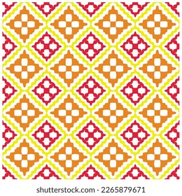 Seamless vector background with repeat pattern.Abstract ethnic rug ornamental seamless pattern.Perfect for fashion, textile design, cute themed fabric, on wall paper, wrapping paper and home decor.
