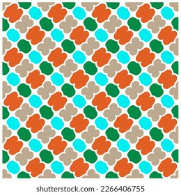 Seamless vector background with repeat pattern.Abstract ethnic rug ornamental seamless pattern.Perfect for fashion, textile design, cute themed fabric, on wall paper, wrapping paper and home decor.