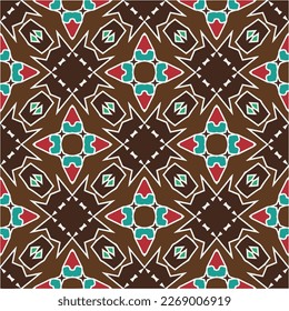 
Seamless vector background with repeat pattern.Abstract ethnic rug ornamental seamless pattern.Perfect for fashion, textile design, cute themed fabric, on wall paper, wrapping paper and home decor.