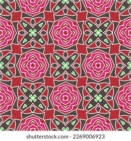 
Seamless vector background with repeat pattern.Abstract ethnic rug ornamental seamless pattern.Perfect for fashion, textile design, cute themed fabric, on wall paper, wrapping paper and home decor.