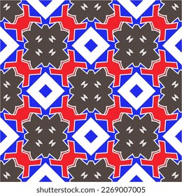 
Seamless vector background with repeat pattern.Abstract ethnic rug ornamental seamless pattern.Perfect for fashion, textile design, cute themed fabric, on wall paper, wrapping paper and home decor.