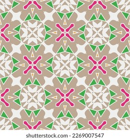 Seamless vector background with repeat pattern.Abstract ethnic rug ornamental seamless pattern.Perfect for fashion, textile design, cute themed fabric, on wall paper, wrapping paper and home decor.