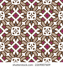 Seamless vector background with repeat pattern.Abstract ethnic rug ornamental seamless pattern.Perfect for fashion, textile design, cute themed fabric, on wall paper, wrapping paper and home decor.