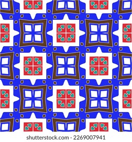 Seamless vector background with repeat pattern.Abstract ethnic rug ornamental seamless pattern.Perfect for fashion, textile design, cute themed fabric, on wall paper, wrapping paper and home decor.