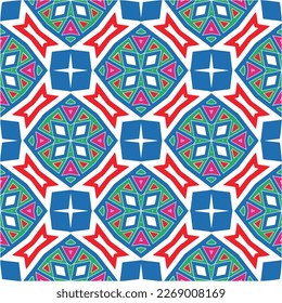 Seamless vector background with repeat pattern.Abstract ethnic rug ornamental seamless pattern.Perfect for fashion, textile design, cute themed fabric, on wall paper, wrapping paper and home decor.