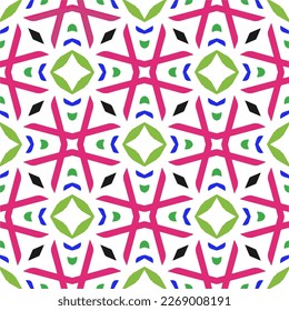 Seamless vector background with repeat pattern.Abstract ethnic rug ornamental seamless pattern.Perfect for fashion, textile design, cute themed fabric, on wall paper, wrapping paper and home decor.