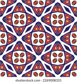 Seamless vector background with repeat pattern.Abstract ethnic rug ornamental seamless pattern.Perfect for fashion, textile design, cute themed fabric, on wall paper, wrapping paper and home decor.