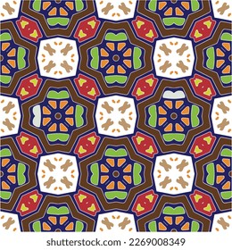 Seamless vector background with repeat pattern.Abstract ethnic rug ornamental seamless pattern.Perfect for fashion, textile design, cute themed fabric, on wall paper, wrapping paper and home decor.