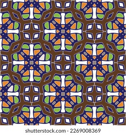 Seamless vector background with repeat pattern.Abstract ethnic rug ornamental seamless pattern.Perfect for fashion, textile design, cute themed fabric, on wall paper, wrapping paper and home decor.