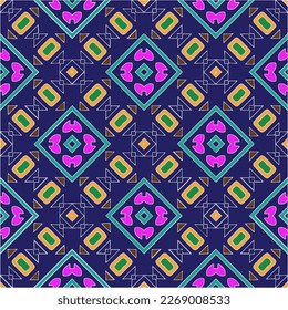 Seamless vector background with repeat pattern.Abstract ethnic rug ornamental seamless pattern.Perfect for fashion, textile design, cute themed fabric, on wall paper, wrapping paper and home decor.