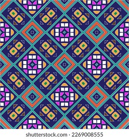 Seamless vector background with repeat pattern.Abstract ethnic rug ornamental seamless pattern.Perfect for fashion, textile design, cute themed fabric, on wall paper, wrapping paper and home decor.