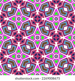 Seamless vector background with repeat pattern.Abstract ethnic rug ornamental seamless pattern.Perfect for fashion, textile design, cute themed fabric, on wall paper, wrapping paper and home decor.
