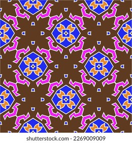 Seamless vector background with repeat pattern.Abstract ethnic rug ornamental seamless pattern.Perfect for fashion, textile design, cute themed fabric, on wall paper, wrapping paper and home decor.