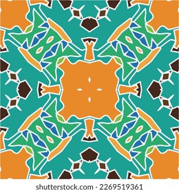 Seamless vector background with repeat pattern.Abstract ethnic rug ornamental seamless pattern.Perfect for fashion, textile design, cute themed fabric, on wall paper, wrapping paper and home decor.