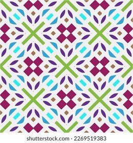 Seamless vector background with repeat pattern.Abstract ethnic rug ornamental seamless pattern.Perfect for fashion, textile design, cute themed fabric, on wall paper, wrapping paper and home decor.