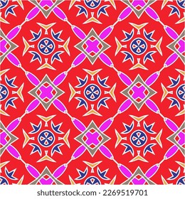 Seamless vector background with repeat pattern.Abstract ethnic rug ornamental seamless pattern.Perfect for fashion, textile design, cute themed fabric, on wall paper, wrapping paper and home decor.