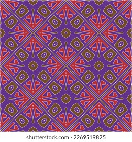Seamless vector background with repeat pattern.Abstract ethnic rug ornamental seamless pattern.Perfect for fashion, textile design, cute themed fabric, on wall paper, wrapping paper and home decor.
