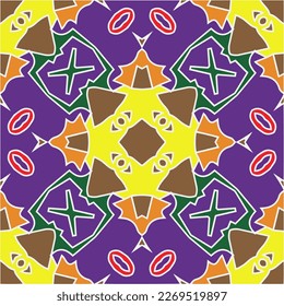 Seamless vector background with repeat pattern.Abstract ethnic rug ornamental seamless pattern.Perfect for fashion, textile design, cute themed fabric, on wall paper, wrapping paper and home decor.