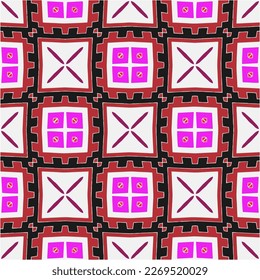 Seamless vector background with repeat pattern.Abstract ethnic rug ornamental seamless pattern.Perfect for fashion, textile design, cute themed fabric, on wall paper, wrapping paper and home decor.