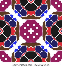 Seamless vector background with repeat pattern.Abstract ethnic rug ornamental seamless pattern.Perfect for fashion, textile design, cute themed fabric, on wall paper, wrapping paper and home decor.