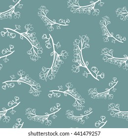 Seamless vector background. Sakura branches. Background for scrapbooking, wallpapers, etc.