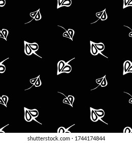 Fondo vectorial sin soldadura de las siluetas hojas abstractas decorativas
