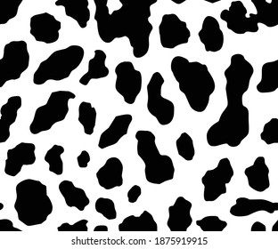 Seamless vector background. Simple cow print.