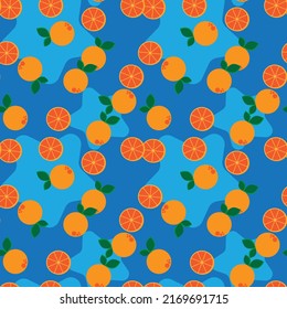seamless vector background, with simple orange motif