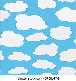 seamless vector background with sky