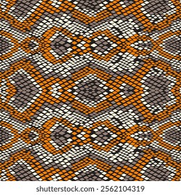 Seamless vector background, snakeskin pattern.Seamless vector background, snakeskin pattern. Reptile animal leather background. Vector monochrome seamless texture