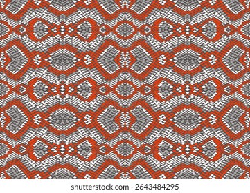 Fundo de vetor sem costura, padrão de pele de cobra.Fundo de vetor sem costura, padrão de pele de cobra. Fundo de couro animal réptil. Textura sem costura monocromática do vetor