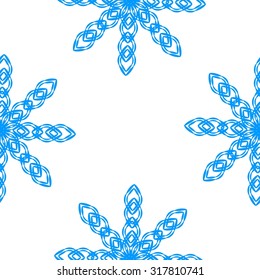 Seamless vector background with snowflakes. 
