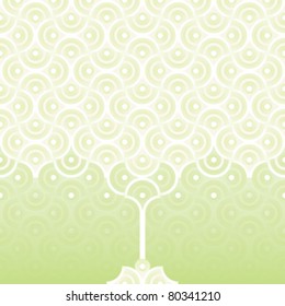 Seamless vector background - spring apple tree pattern - white bud - wedding