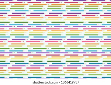 
Fondo vectorial sin inconvenientes con papel para la creatividad de los niños. Patrón con lápices multicolores. Suministros escolares